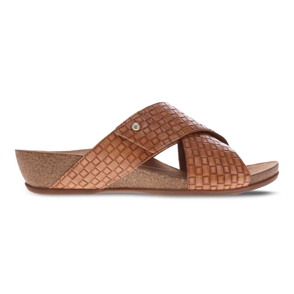 Jean Brick Wedge - Brown