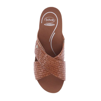 Jean Brick Wedge - Brown