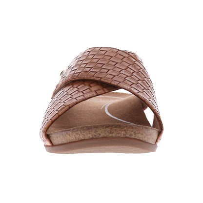 Jean Brick Wedge - Brown