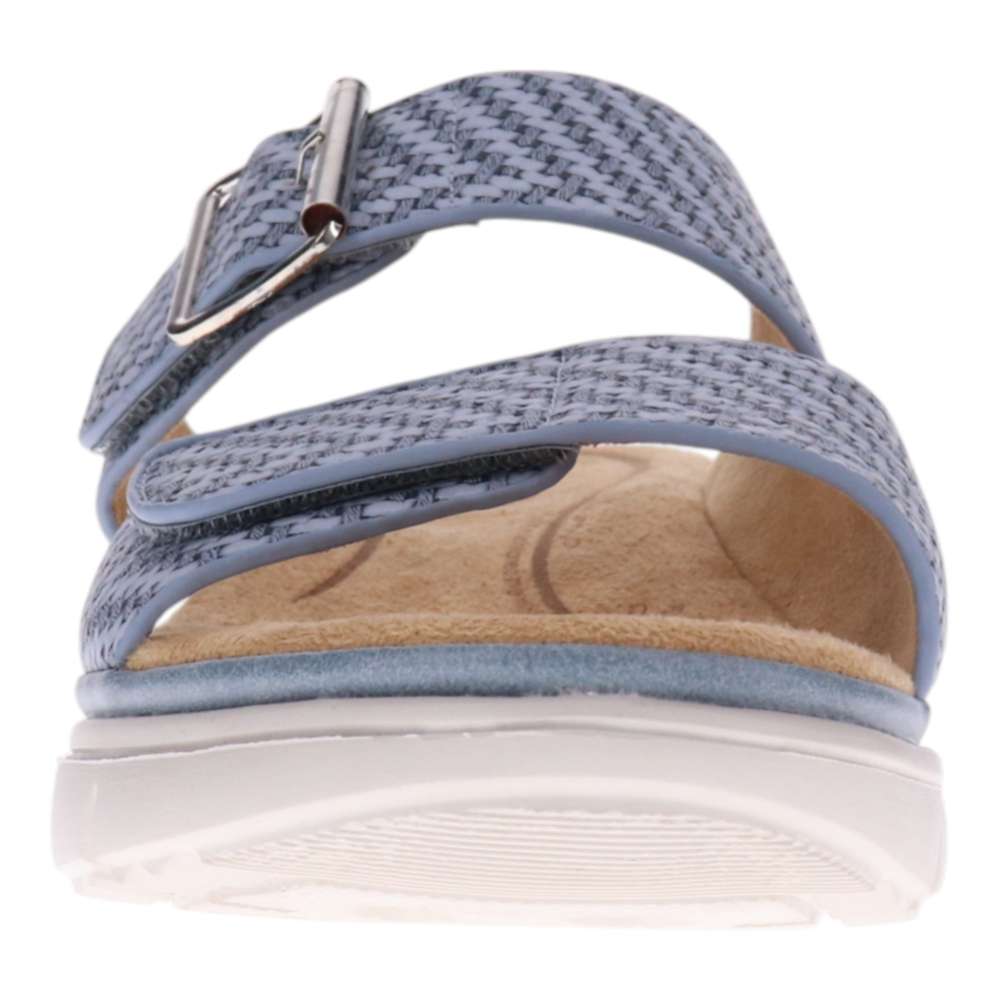 Rage Slide Sandal - Denim Raffia