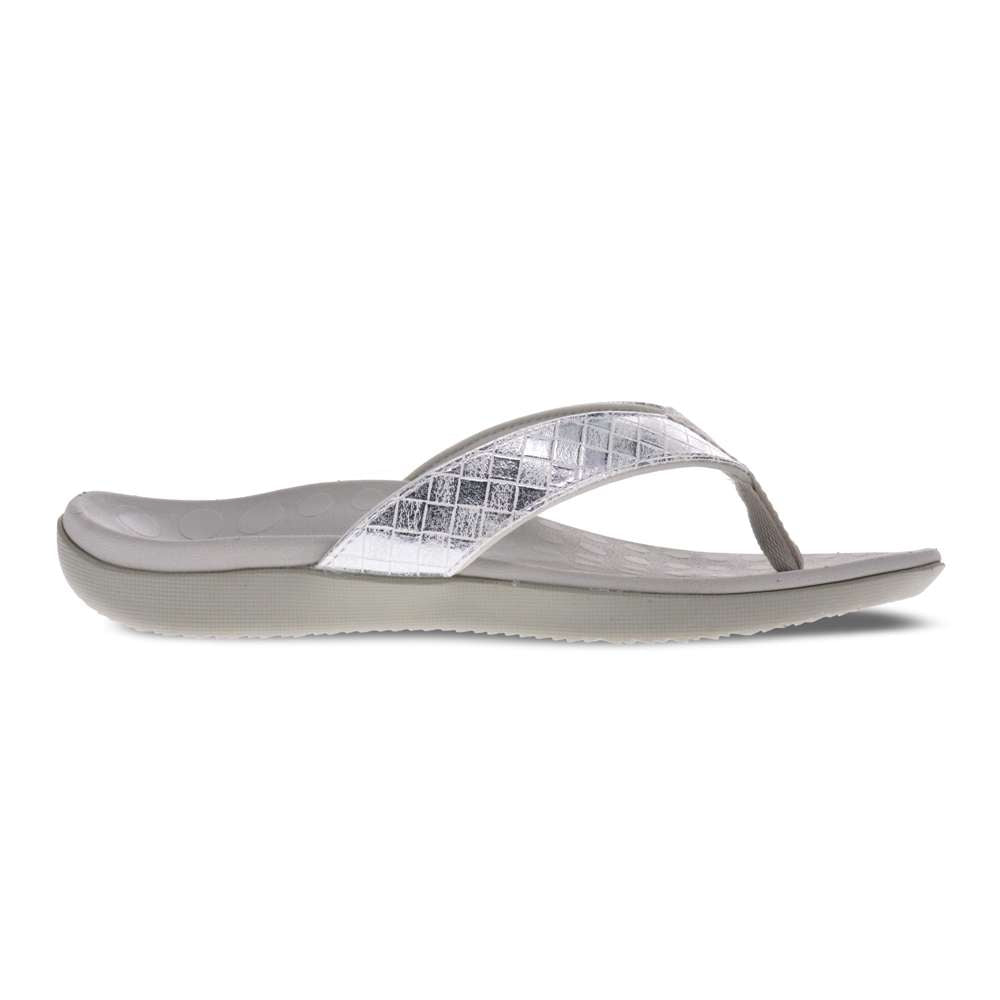 Sonoma Weave Toe Post Sandal - White/Silver Weave