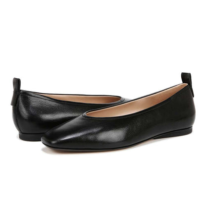 Carla Flat - Black Leather