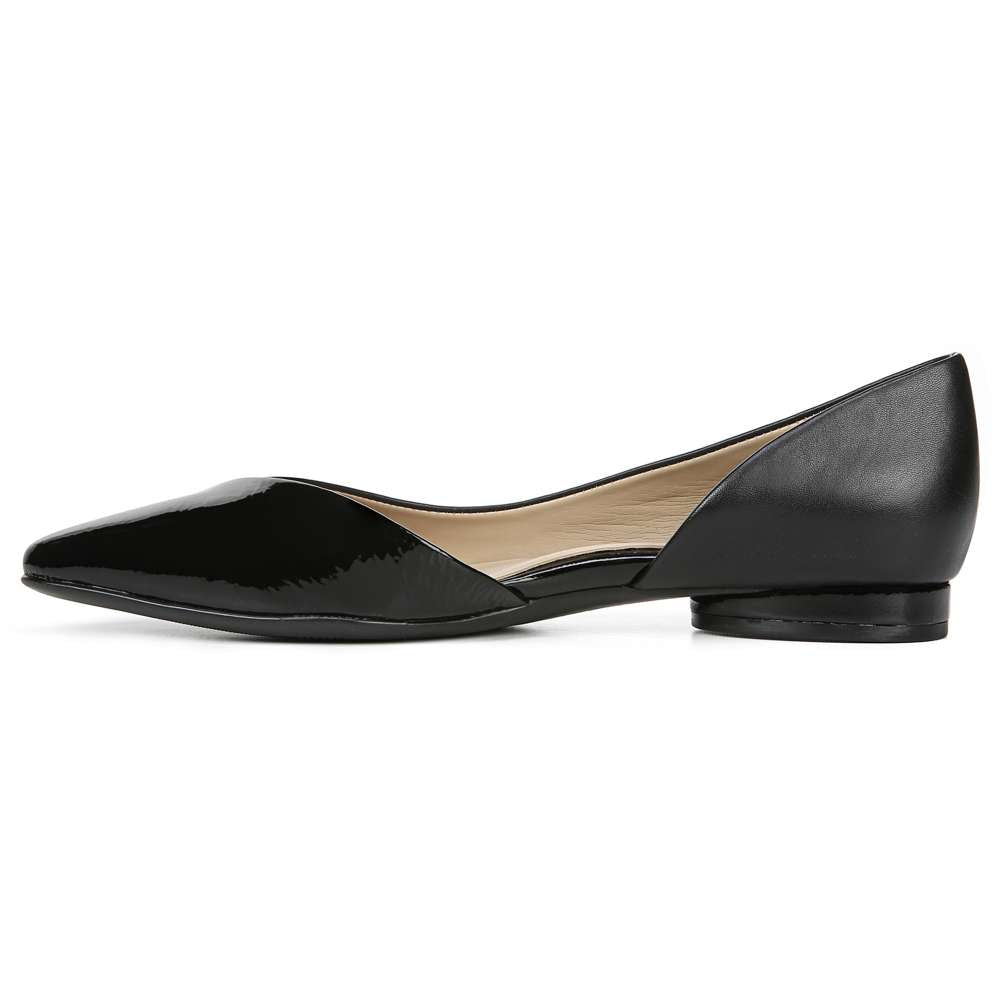 Hayden Demi d'Orsay Flat - Black Leather