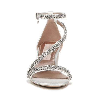 Ahava Heeled Sandal - Silk White Satin
