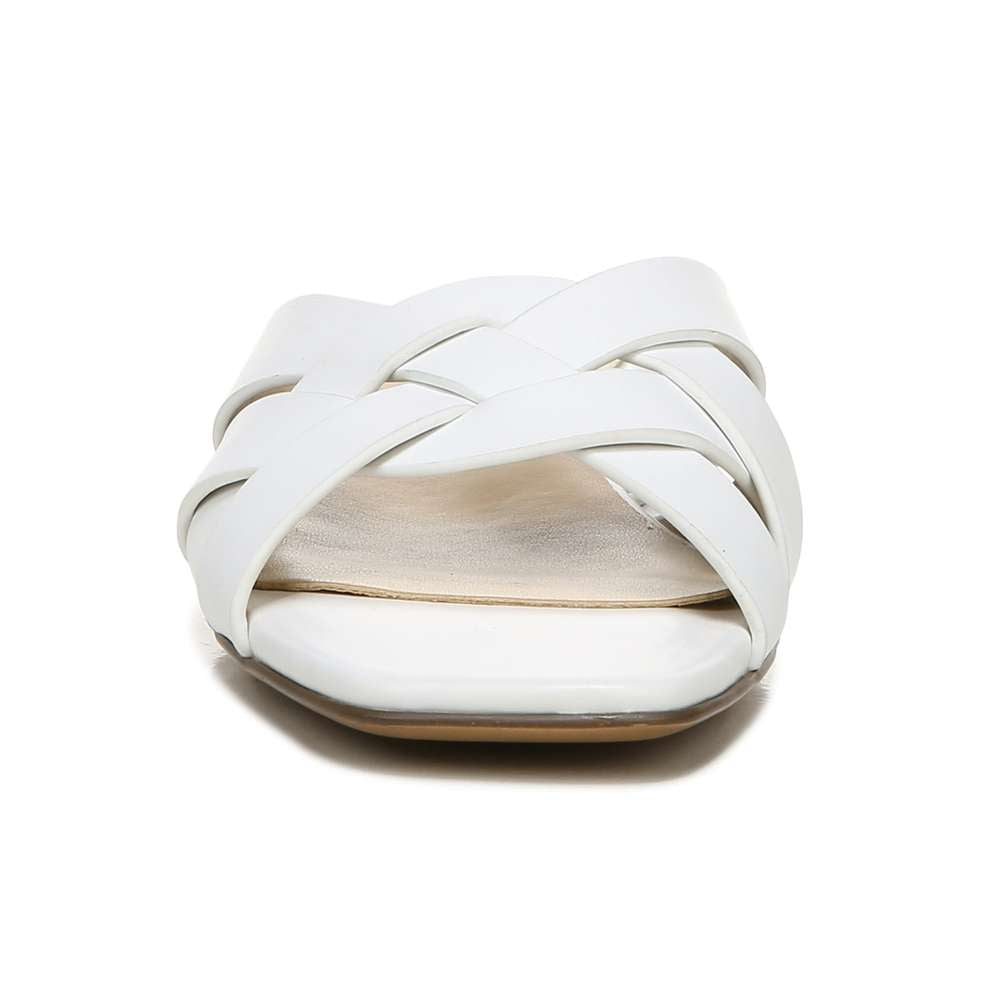 Ashford Slide Sandal - White Leather