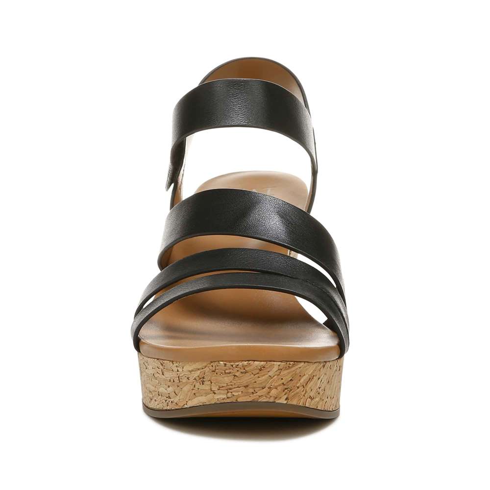 Cynthia Wedge Sandal - Black