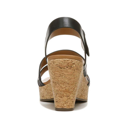 Cynthia Wedge Sandal - Black