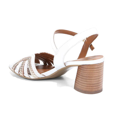 Kingston Heeled Sandal - White Multi