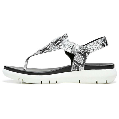 Lincoln Sandal - Black/White Snake