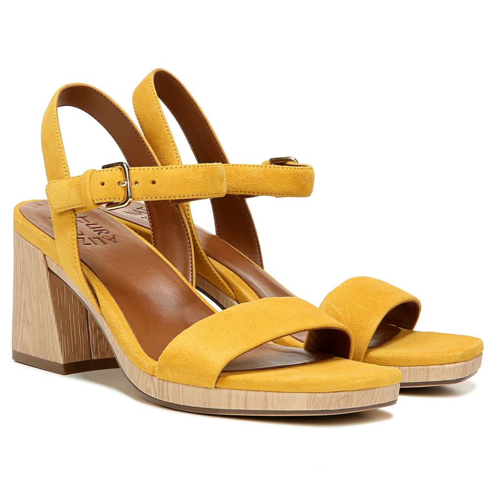 Rose Block Heel - Sunset