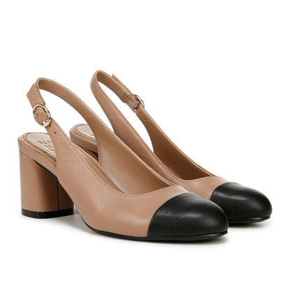 Sophie Slingback Pump - Taupe/Black
