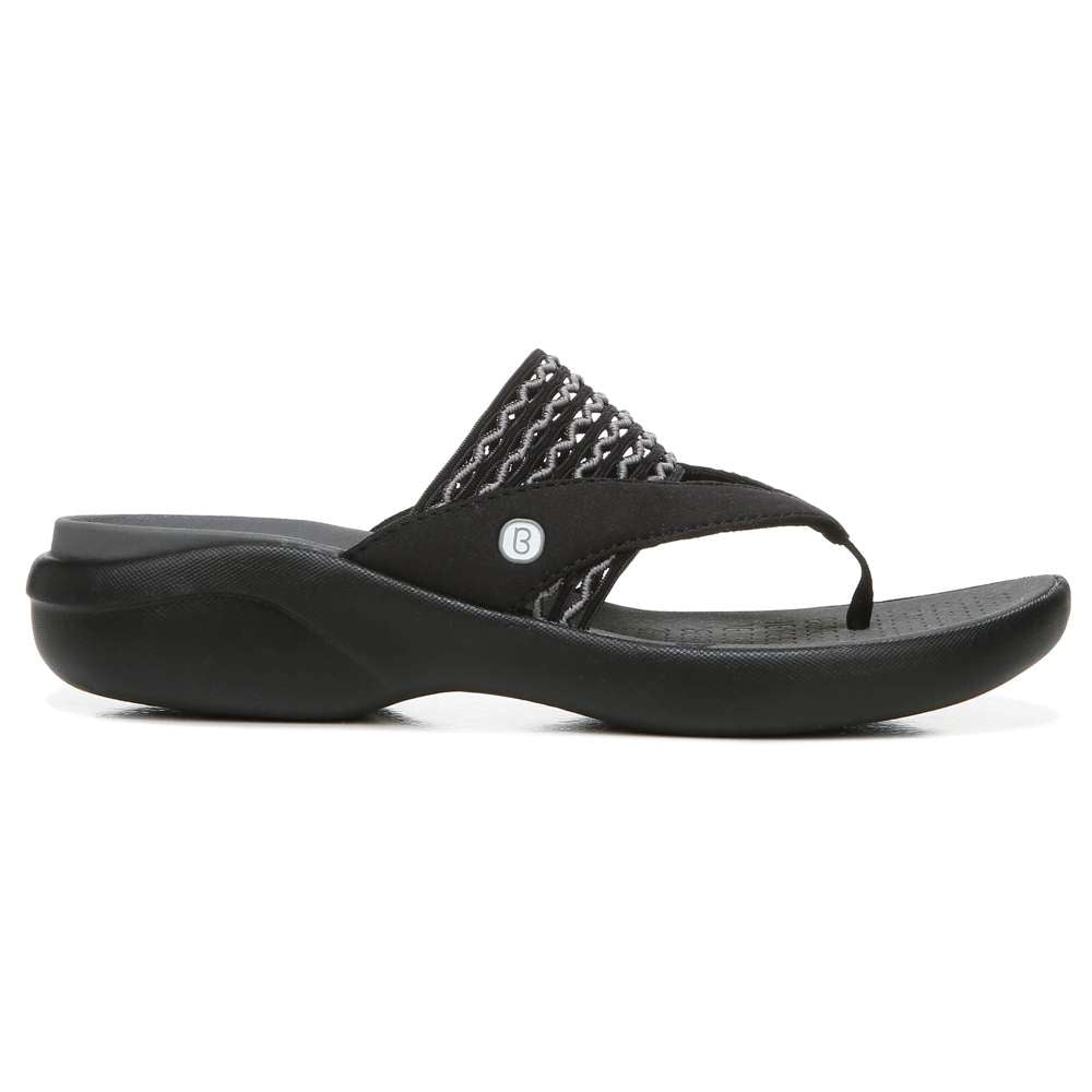 Cabana Flip-Flop Sandal - Black Fabric