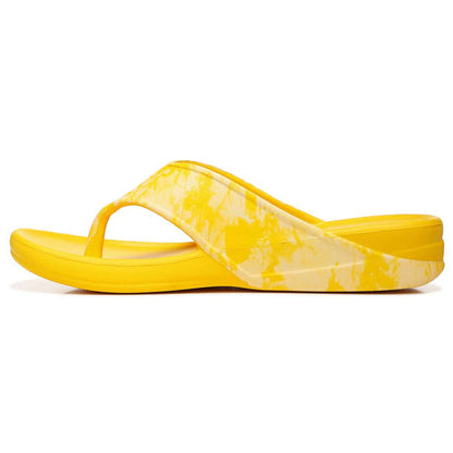 Villa Print Flip Flop Sandal - Yellow