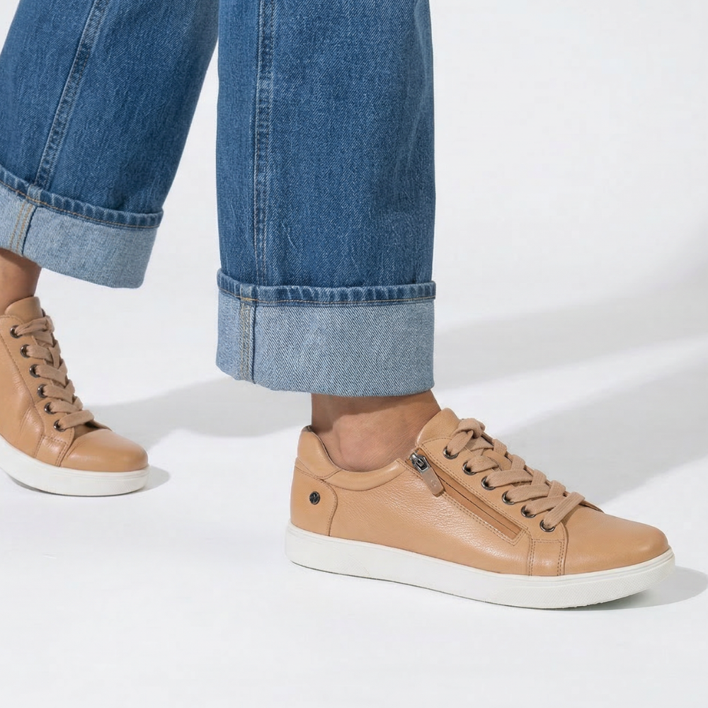 Brisbane Zip Casual Sneaker - Fawn