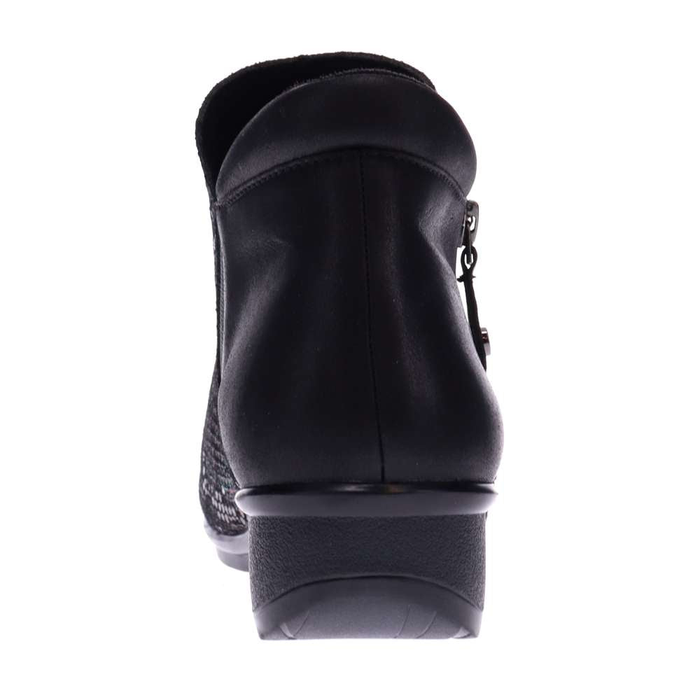 Damascus Wedged Boot - Black Metallic Python/Onyx