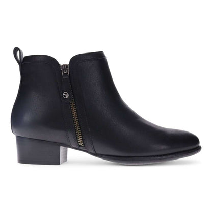 Houston Heeled Zip Boot - Black