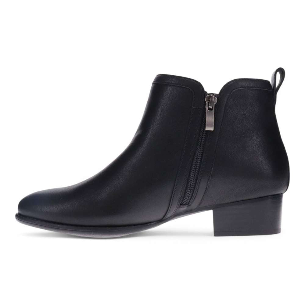 Houston Heeled Zip Boot - Black