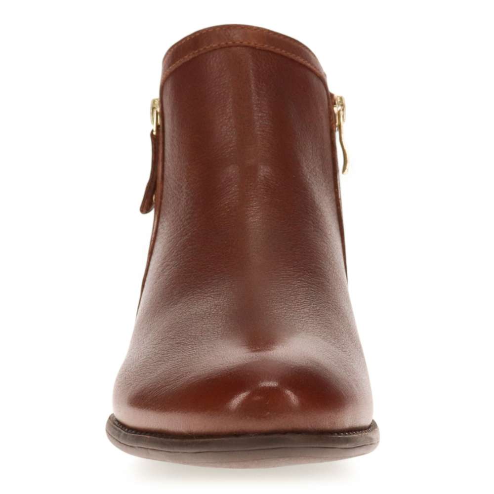 Houston Heeled Zip Boot - Mocha