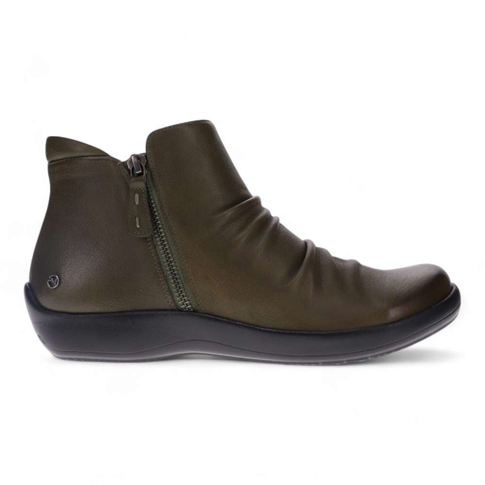 Salzburg Zip Ankle Boot - Olive