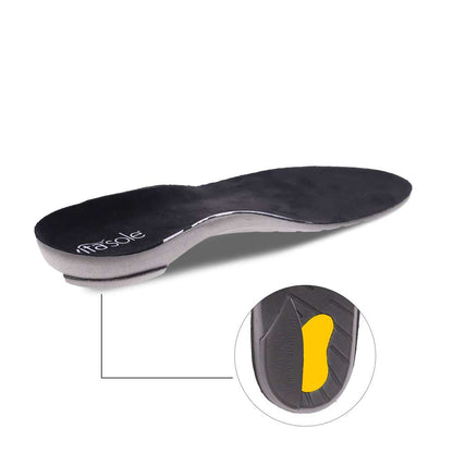 Comfort Full Length Orthotic Insoles - Black