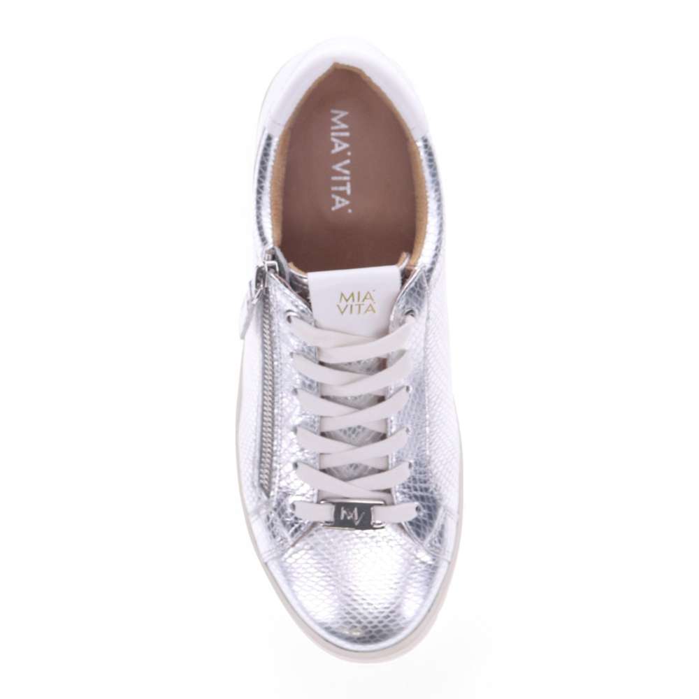 Luna Casual Sneaker - Silver Snake