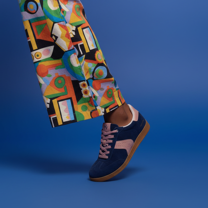 Ramona II Lace-Up Casual Sneaker - Royal Blue/Blush