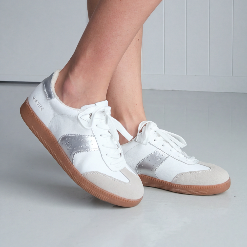 Ramona II Lace-Up Casual Sneaker - White/Silver