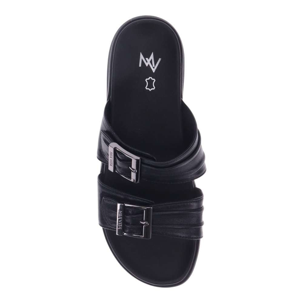 Bowie Slide Sandal - Black/Black