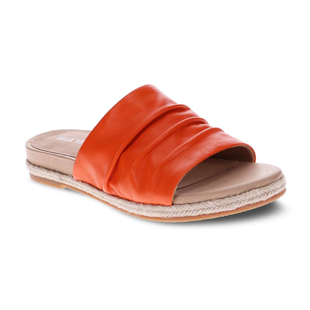 Elle Slide Sandal - Tangerine