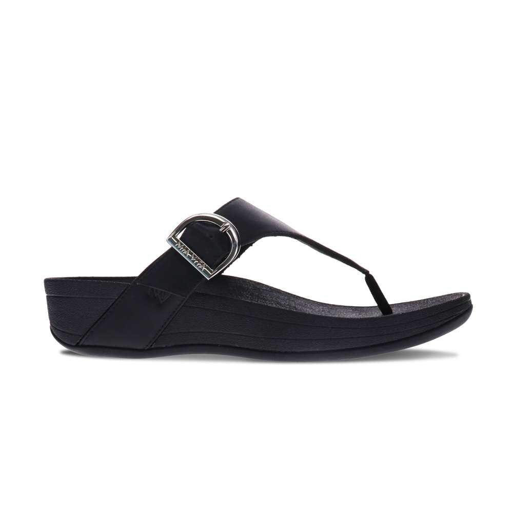 Faith Toe Post Sandal - Black