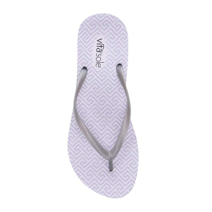 Venice Print Women's Toe Post Sandal - Lavender Maze