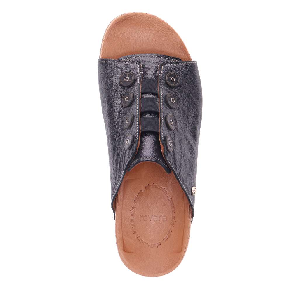Antalya Slide Sandal - Black Linen