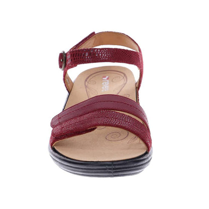 Barbados Sandal - Cherry French/Lizard