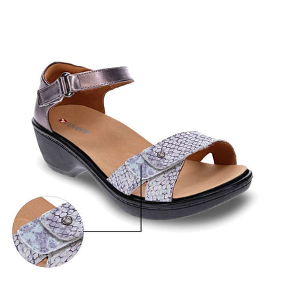 Dallas Wedge - Teal Snake/Gunmetal