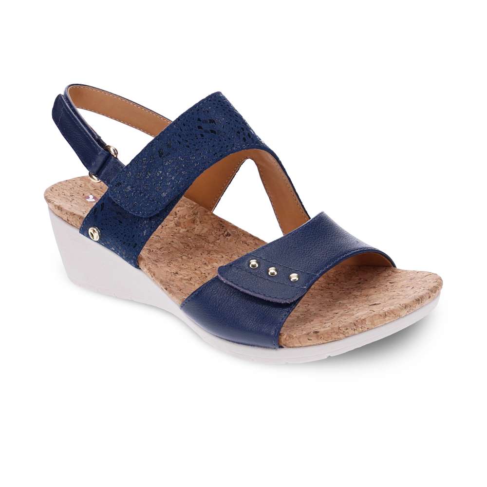 Grenada Wedge - Blue French/Blue Mosaic