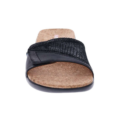 Macau II Slide Sandal - Black Lizard