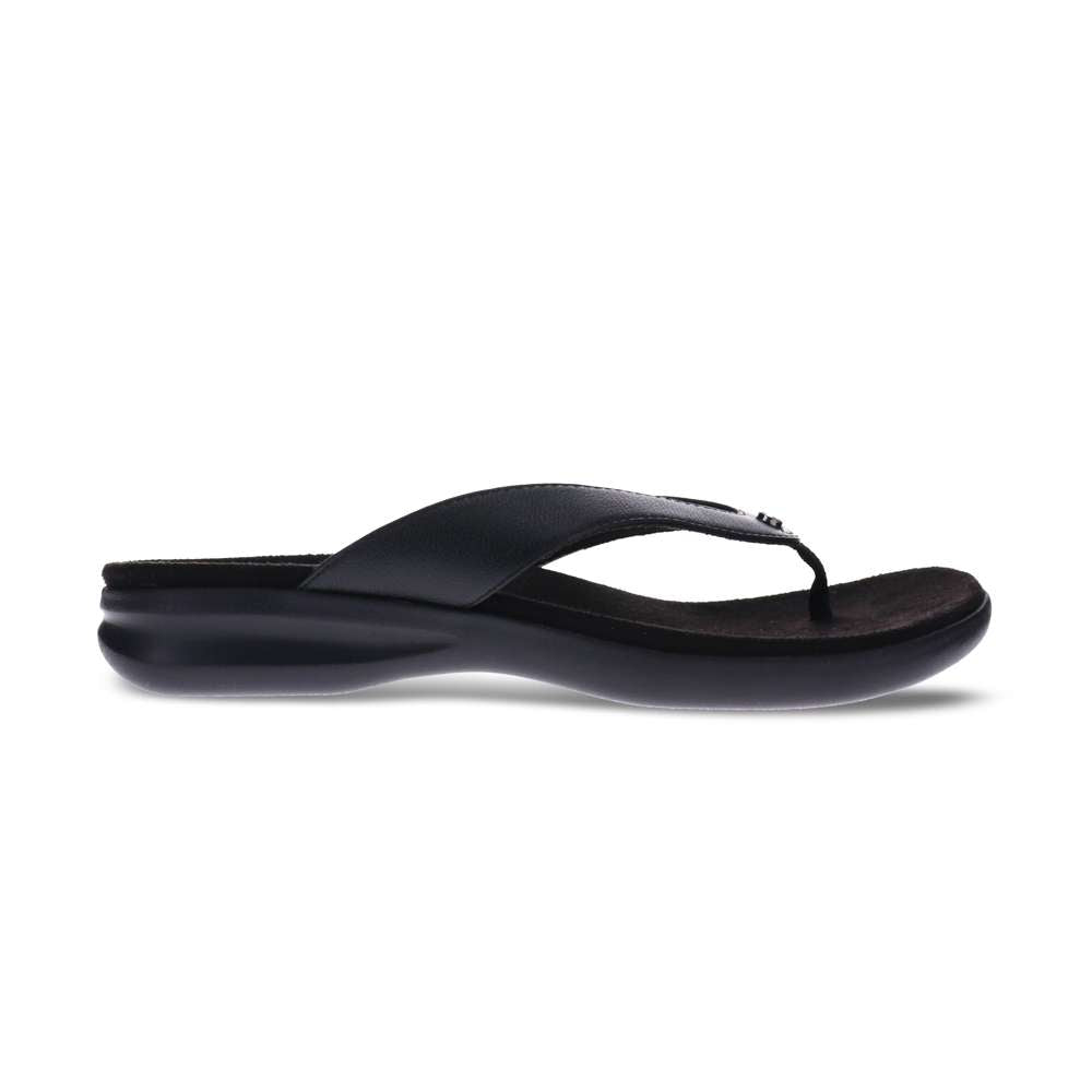 Newport Toe Post Sandal - Black