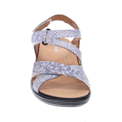 Zanzibar Adjustable Sandal - Teal Snake