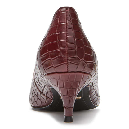Josie Kitten Heel - Wine Croc