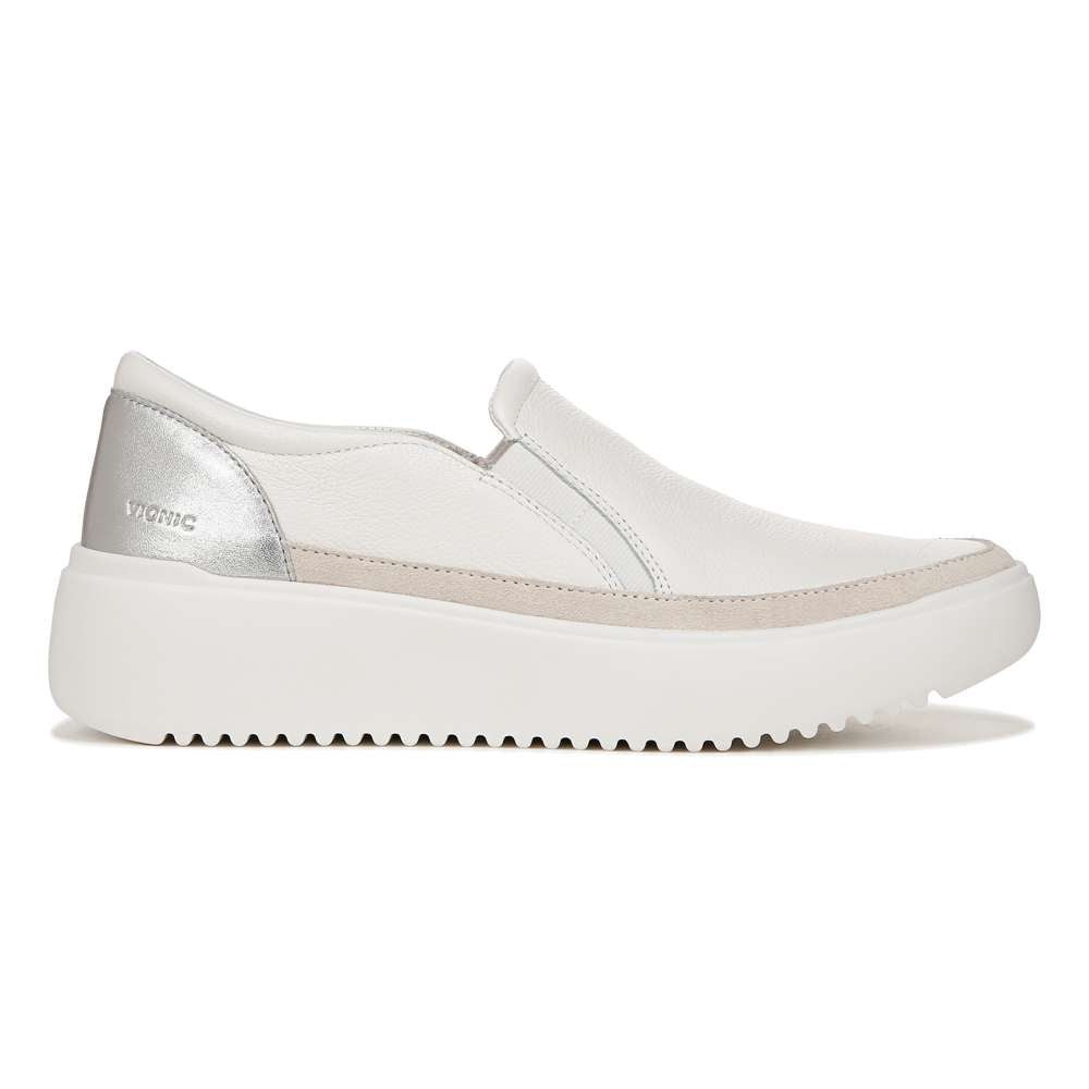 Kearny Platform Slip-On Sneaker - White Leather