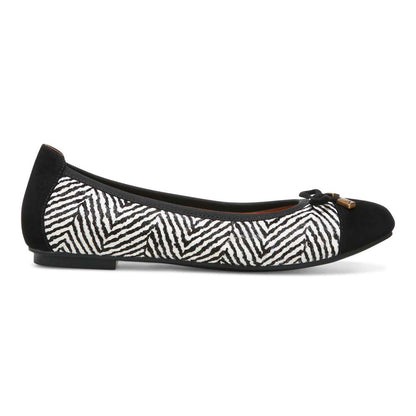 Minna Ballet Flat - Black/White