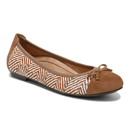 Minna Ballet Flat - Toffee/Cream