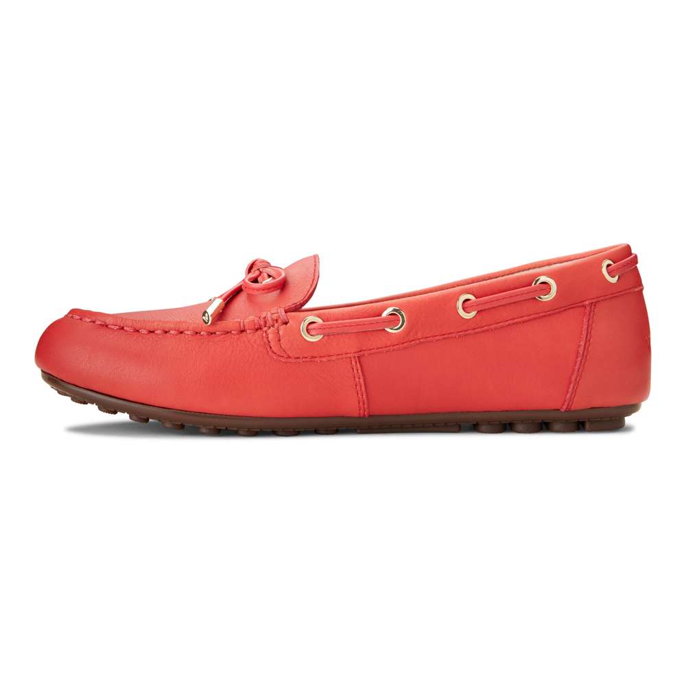 Virginia Leather Moccasin - Cherry