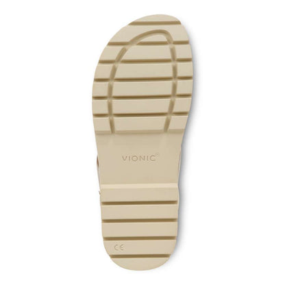 Alondra Platform Lug Sandal - Gold Leather