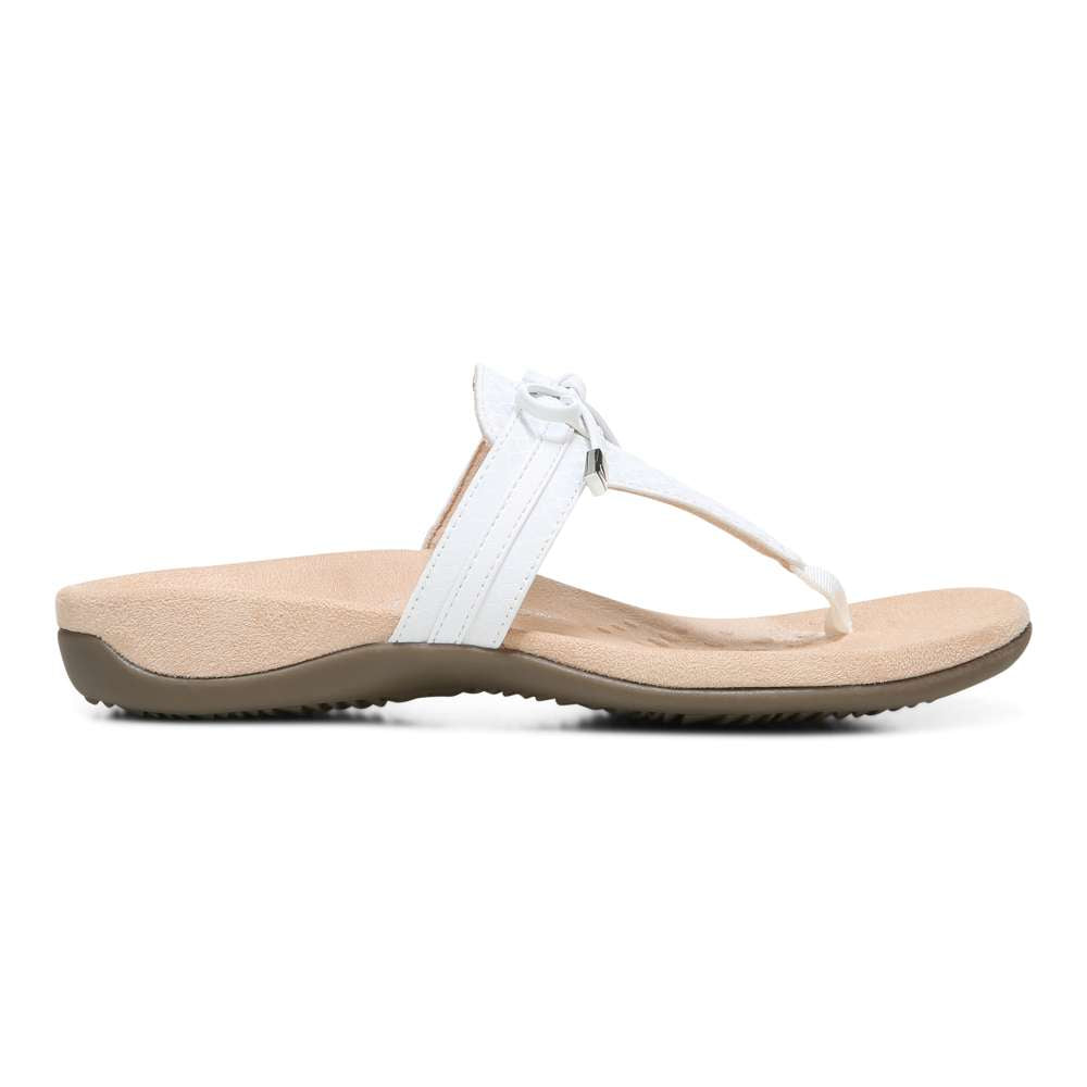 Amaya Toe Post Sandal - White