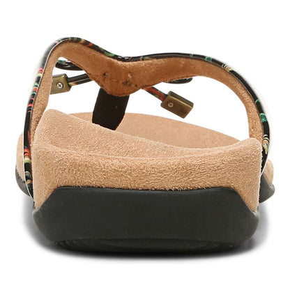 Bella Toe Post Sandal - Black Tropical