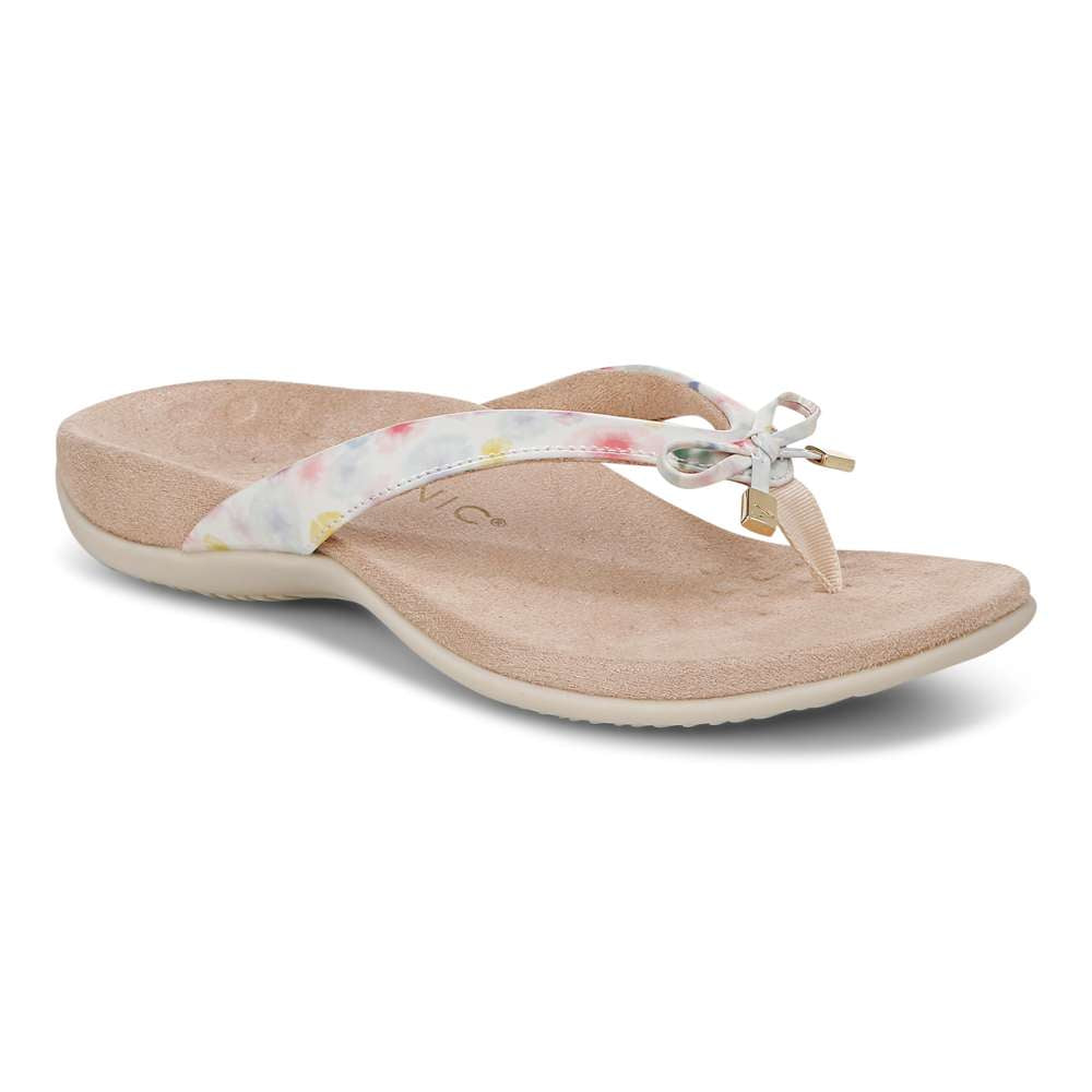 Bella Toe Post Sandal - Cream Poppy