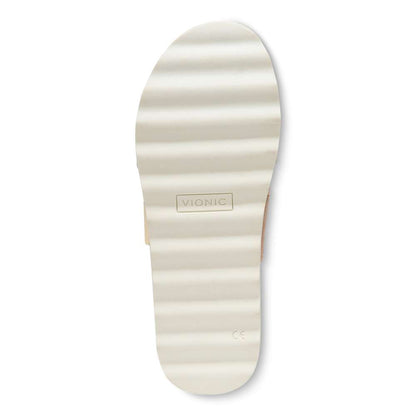 Brandie Flatform Slide Sandal - Roze Metallic