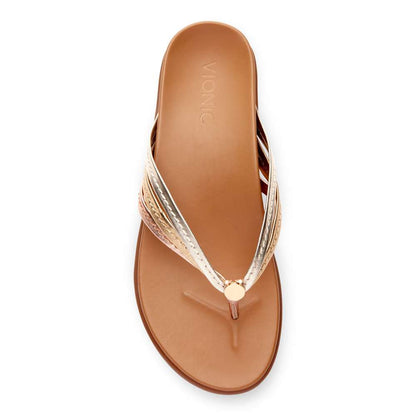 Catalina Toe Post Sandal - Mixed Metallic
