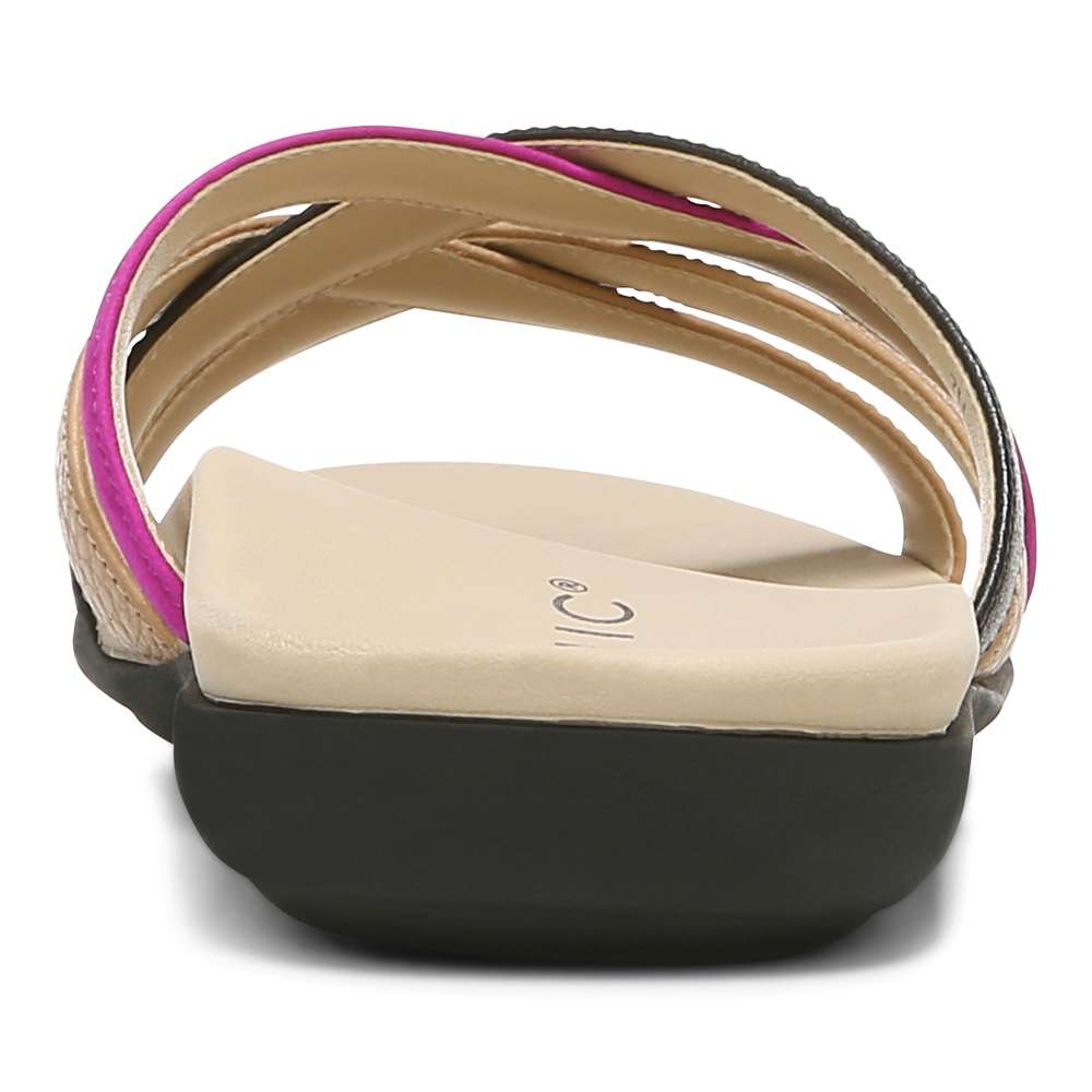 Dava Slide Sandal - Beige/Black